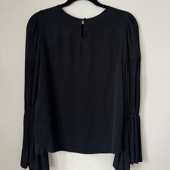 Club Monaco Amund Crewneck Pleated Sleeve Blouse - Picture 3 of 5